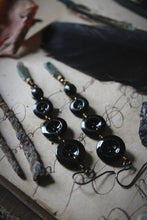 Load image into Gallery viewer, Season of the Witch, Pt.I | A Binding Spell. Antique Glass Button Earrings.