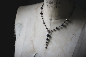 Season of the Witch, Pt.I | Ravenna. Beaded Gemstone Toggle Necklace.