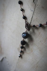 Season of the Witch, Pt.I | Ravenna. Beaded Gemstone Toggle Necklace.