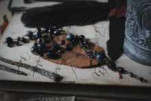 Load image into Gallery viewer, Season of the Witch, Pt.I | Ravenna. Beaded Gemstone Toggle Necklace.