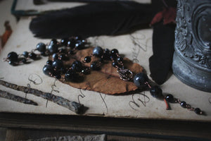 Season of the Witch, Pt.I | Ravenna. Beaded Gemstone Toggle Necklace.