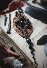 Load image into Gallery viewer, Season of the Witch, Pt.I | Ravenna. Beaded Gemstone Toggle Necklace.