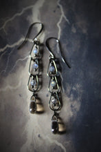 Load image into Gallery viewer, Dark &amp; Stormy | Rain Chain || Letty. Linear Drop Earrings.