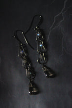 Load image into Gallery viewer, Dark &amp; Stormy | Rain Chain || Letty. Linear Drop Earrings.