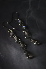 Load image into Gallery viewer, Dark &amp; Stormy | Rain Chain || Letty. Linear Drop Earrings.