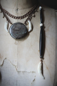 Season of the Witch, Pt.I | Drawing Down the Moon. Jasper, Horn & Coyote Tooth Necklace.