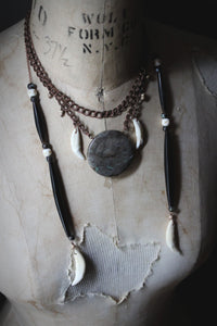 Season of the Witch, Pt.I | Drawing Down the Moon. Jasper, Horn & Coyote Tooth Necklace.