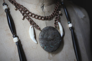 Season of the Witch, Pt.I | Drawing Down the Moon. Jasper, Horn & Coyote Tooth Necklace.