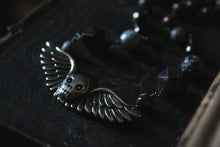 Load image into Gallery viewer, The Caretaker. Winged Skull Pendant &amp; Gemstone Necklace.