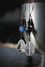 Load image into Gallery viewer, Dark &amp; Stormy | Petrichor. Gemstone Drop Earrings.