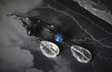 Load image into Gallery viewer, Dark &amp; Stormy | Petrichor. Gemstone Drop Earrings.