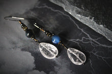 Load image into Gallery viewer, Dark &amp; Stormy | Petrichor. Gemstone Drop Earrings.