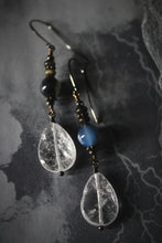 Load image into Gallery viewer, Dark &amp; Stormy | Petrichor. Gemstone Drop Earrings.
