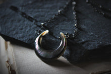 Load image into Gallery viewer, Dark &amp; Stormy | Arcanum III. Mother of Pearl Pendant Necklace.