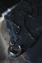 Load image into Gallery viewer, Dark &amp; Stormy | Arcanum III. Mother of Pearl Pendant Necklace.