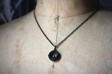 Load image into Gallery viewer, Dark &amp; Stormy | Betwixt &amp; Between || Piercing The Dark. Glass Ring Pendant Necklace.