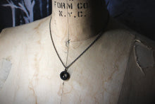 Load image into Gallery viewer, Dark &amp; Stormy | Betwixt &amp; Between || Piercing The Dark. Glass Ring Pendant Necklace.