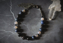 Load image into Gallery viewer, Dark &amp; Stormy | Drumming In The Deep. Beaded Gemstone Bracelet.