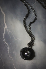 Load image into Gallery viewer, Dark &amp; Stormy | Betwixt &amp; Between || Piercing The Dark. Glass Ring Pendant Necklace.