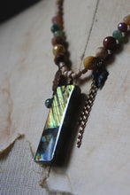 Load image into Gallery viewer, Bloodroot Season | Vernal. Gemstone &amp; Glass Beaded Necklace.