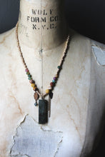 Load image into Gallery viewer, Bloodroot Season | Vernal. Gemstone &amp; Glass Beaded Necklace.