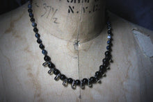 Load image into Gallery viewer, Dark &amp; Stormy | Silver Tears. Hand-strung Gemstone &amp; Glass Necklace.