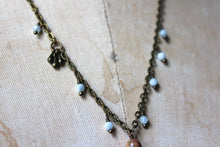 Load image into Gallery viewer, Bloodroot Season | Arcadian. Gemstone T-Bar Necklace.