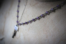 Load image into Gallery viewer, Dark &amp; Stormy | Stormspell. Beaded Gemstone Pendant Necklace.