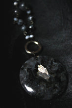 Load image into Gallery viewer, Dark &amp; Stormy | The Graying Shroud. Beaded Gemstone Pendant Necklace.
