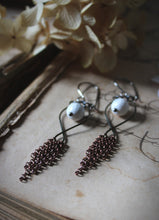 Load image into Gallery viewer, Bloodroot Season | Frolic II || Sleeping Blooms. Gemstone Fringe Earrings.