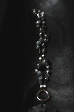 Load image into Gallery viewer, Dark &amp; Stormy | The Graying Shroud. Beaded Gemstone Pendant Necklace.