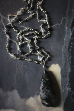 Load image into Gallery viewer, Dark &amp; Stormy | Phantom Gale. Double-strand Beaded Gemstone Pendant Necklace.