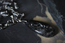 Load image into Gallery viewer, Dark &amp; Stormy | Phantom Gale. Double-strand Beaded Gemstone Pendant Necklace.