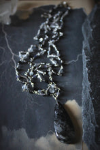 Load image into Gallery viewer, Dark &amp; Stormy | Phantom Gale. Double-strand Beaded Gemstone Pendant Necklace.