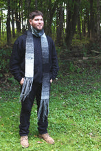 Load image into Gallery viewer, The Ghost House. Storyteller Series. SECOND EDITION. Hand Crocheted Rustic Fringe Scarf.