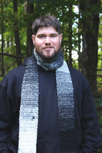 Load image into Gallery viewer, The Ghost House. Storyteller Series. SECOND EDITION. Hand Crocheted Rustic Fringe Scarf.