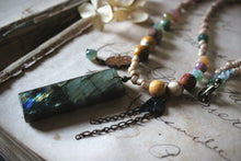 Load image into Gallery viewer, Bloodroot Season | Vernal. Gemstone &amp; Glass Beaded Necklace.