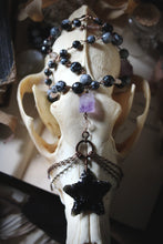 Load image into Gallery viewer, Season of the Witch, Pt.II | The Dark Star. Beaded Obsidian Pendant Necklace.