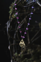 Load image into Gallery viewer, Rainbow &#39;Shroom No.2. Gradient Crystal &amp; Mushroom Pendant Necklace.