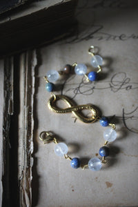 Strength No.2. Gemstone Bead & Infinity Focal Bracelet.