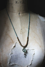 Load image into Gallery viewer, Lucid Dreaming. Glass Bead &amp; Prehnite Necklace.