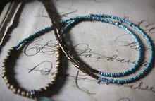 Load image into Gallery viewer, Lucid Dreaming. Glass Bead &amp; Prehnite Necklace.