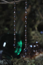 Load image into Gallery viewer, Midsummer Night&#39;s Magic  | Bala ~ But A Dream. Long Gemstone Linear Earrings.