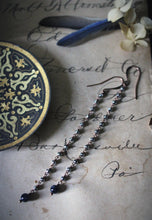 Load image into Gallery viewer, Midsummer Night&#39;s Magic  | Bala ~ But A Dream. Long Gemstone Linear Earrings.