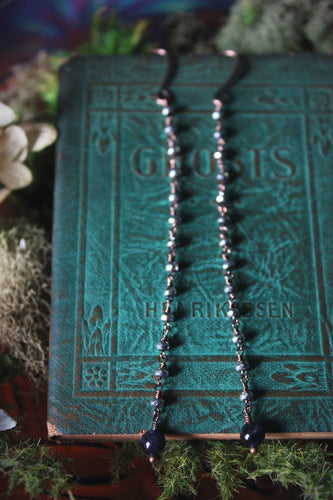 Midsummer Night's Magic  | Bala ~ But A Dream. Long Gemstone Linear Earrings.