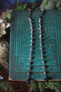 Midsummer Night's Magic  | Bala ~ But A Dream. Long Gemstone Linear Earrings.
