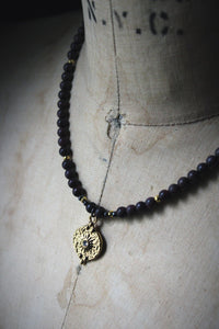 Midsummer Night's Magic  | Hermia. Beaded Gemstone Pendant Necklace.