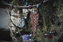 Load image into Gallery viewer, Midsummer Night&#39;s Magic  | Goodfellow. Beaded Gemstone &amp; Fringe Focal Necklace.