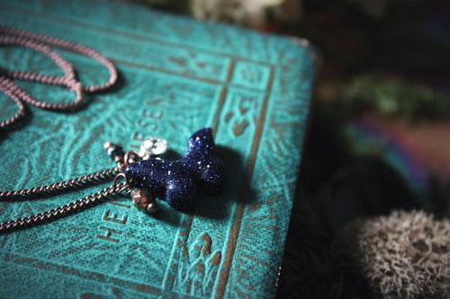 Midsummer Night's Magic  | Changeling. Goldstone Pendant Necklace.