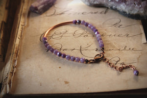 Violet Skies | Alpenglow. Copper & Gemstone Bracelet.